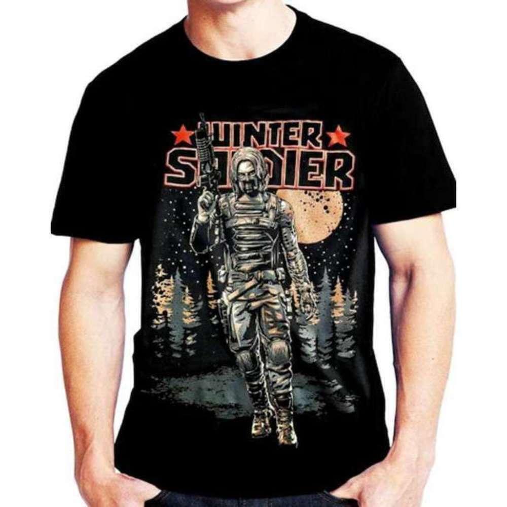 Winter Soldier Bucky Barnes Marvel Superhero Fan T-Shirt